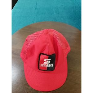 VINTAGE Safety Kleen Hat Cap One Size Red Adjustable Snapback Adult Cotton USA